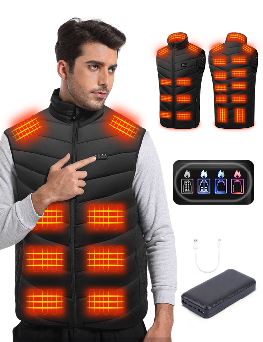 Men's Warm Heated Vest -Grey