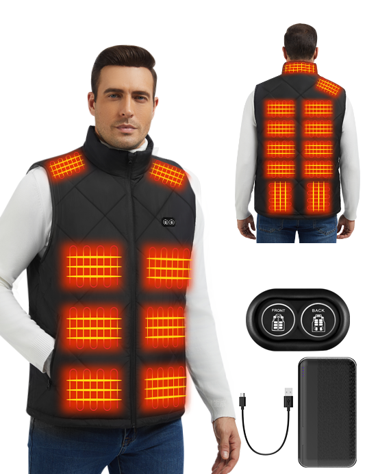 Women's Cozy Heated Vest -Black